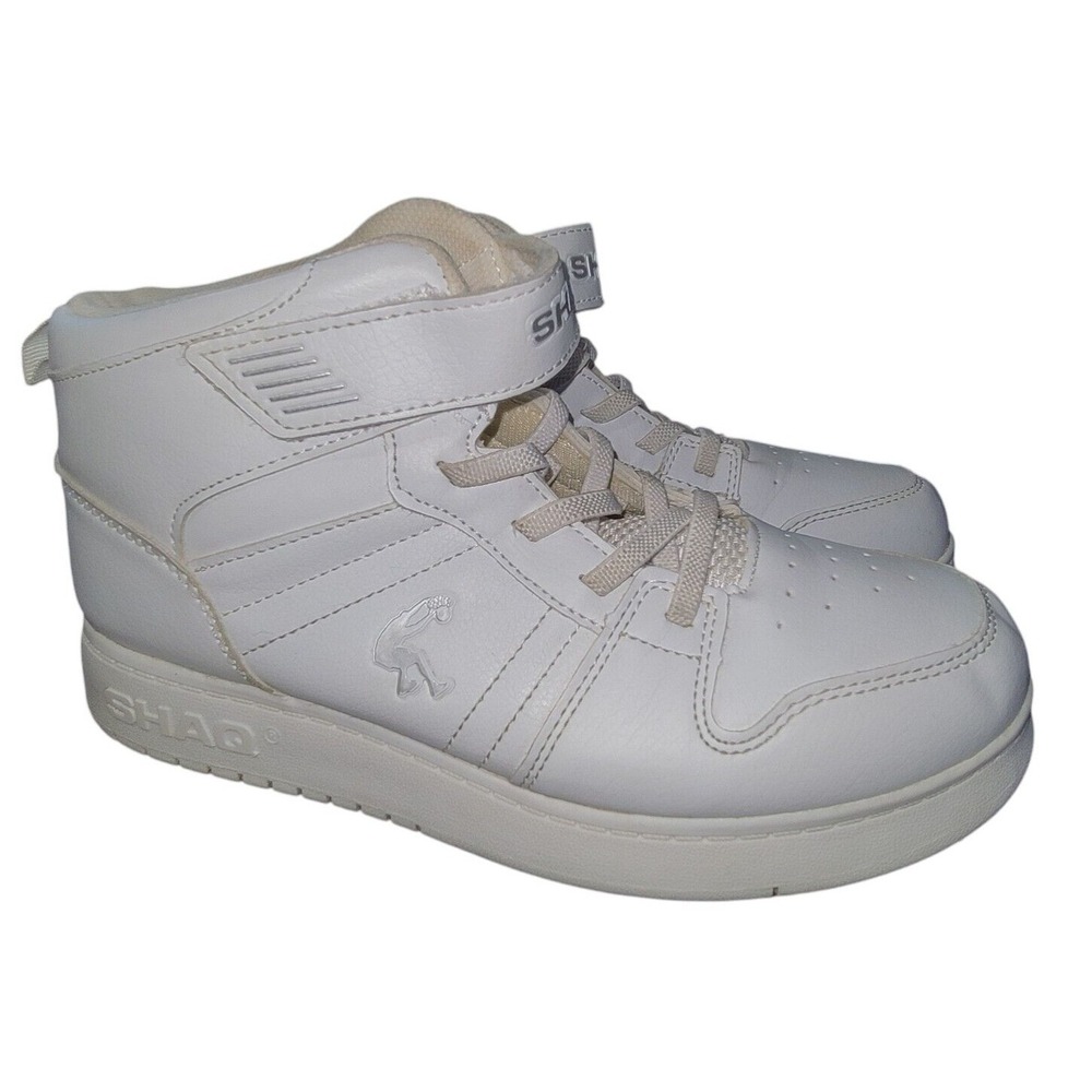 SHAQ Boys Youth Kids White High Top Basketball Sneaker Shoes Size 5